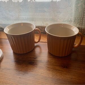 Two Orange Culinary Colors Soup Mugs
With Lids